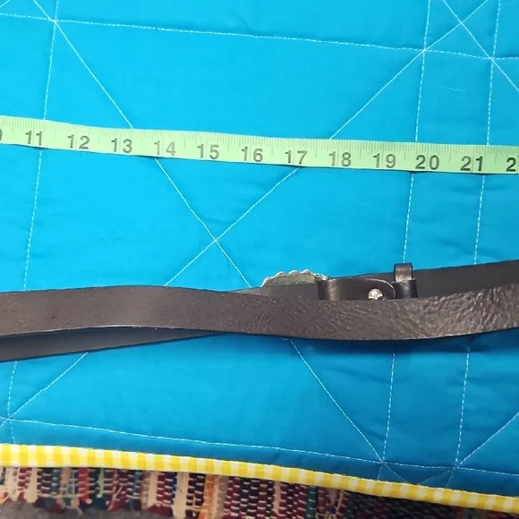 Women's Black Leather Belt NWOT - Picture 3 of 4